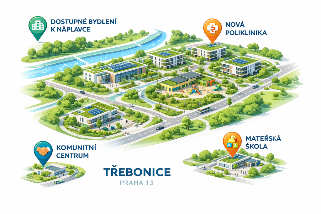 Rozvoj Třebonic: Přehled klíčových projektů a záměrů v Praze 13